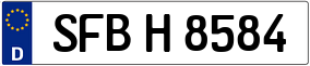 Trailer License Plate